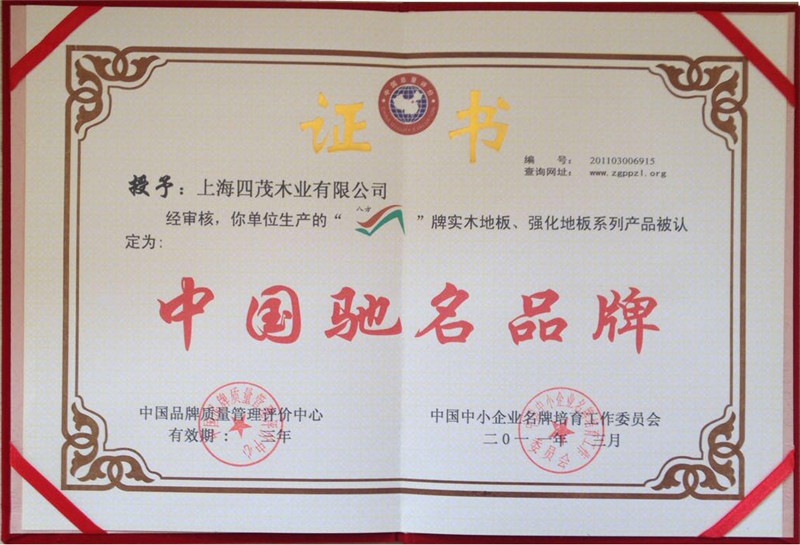 2011年荣获中国驰名品牌